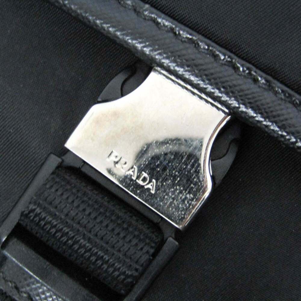 PRADA Black Leather Messenger Shoulder Bag - Picture 8 of 16